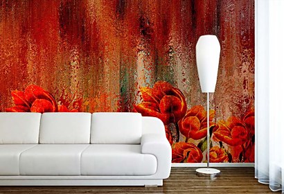 fototapety - red tulips