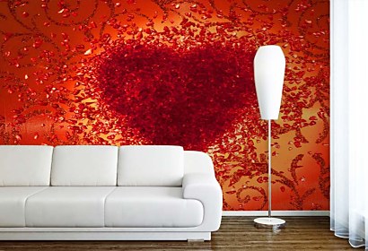 red heart - fototapeta