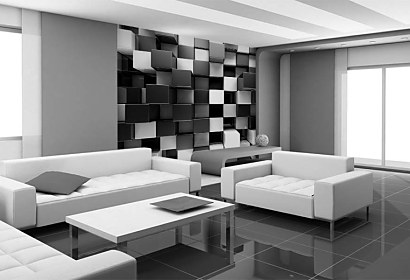 3d tapeta black white do obývačky