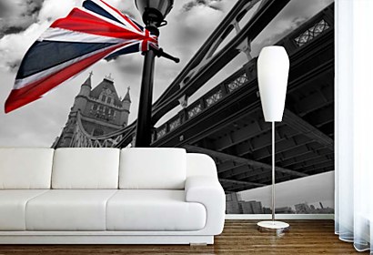Fototapeta London Tower bridge with British flag 24287