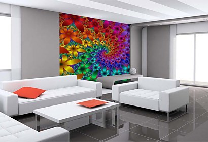 3D tapety na stenu - flowers