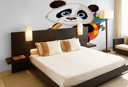 Fototapeta Panda s plecniakom 5384