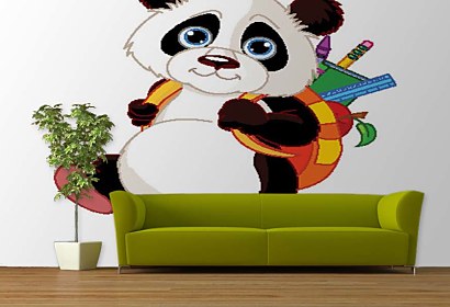 Fototapeta Panda s plecniakom 5384