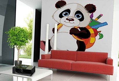 Fototapeta Panda s plecniakom 5384