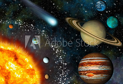 fototapeta 3d solar system slnecna sustava