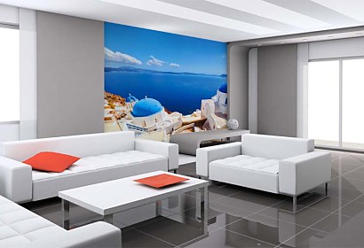 Fototapeta Biela architektúra Santorini Greece 24818
