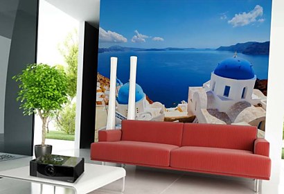 Fototapeta Biela architektúra Santorini Greece 24818