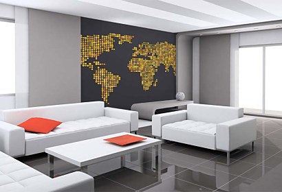 Fototapeta Gold World Map 24778