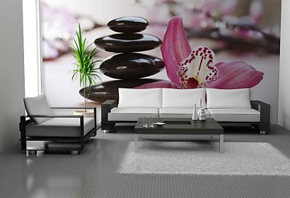 Fototapeta Lily and Therapy Stones 24217