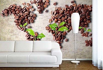 Fototapeta Map of the World Coffee 24857