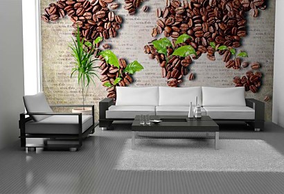 Fototapeta Map of the World Coffee 24857