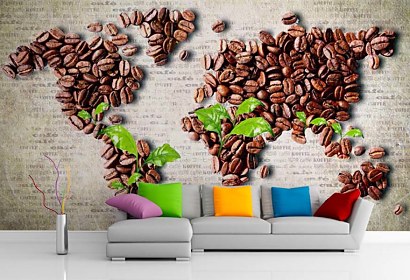 Fototapeta Map of the World Coffee 24857