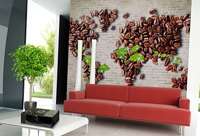 Fototapeta Map of the World Coffee 24857