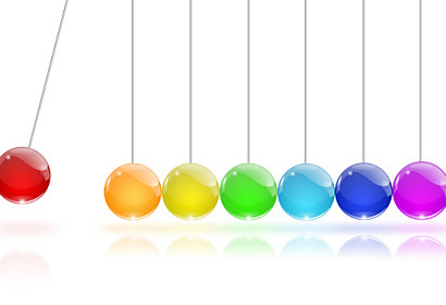 Newton Cradle Colour balls - Fototapeta 24163