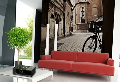 Fototapeta Stará ulička a bicykel 24169