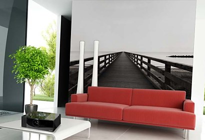 Fototapeta Wood bridge to the sea 24840