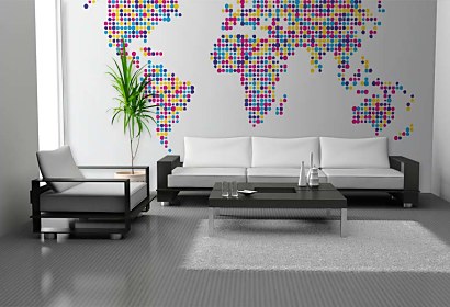 Fototapeta World Map Dots 24777