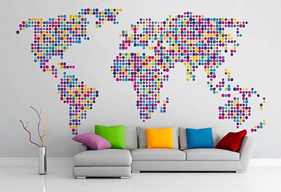 Fototapeta World Map Dots 24777