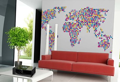 Fototapeta World Map Dots 24777