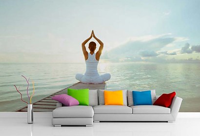 Fototapeta Yoga Pier and Sea 24738