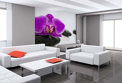 Fototapeta Zen stones and Orchid 24730