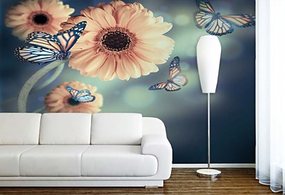 Fototapeta Flowers and Butterflies 4637