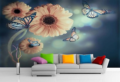 Fototapeta Flowers and Butterflies 4637
