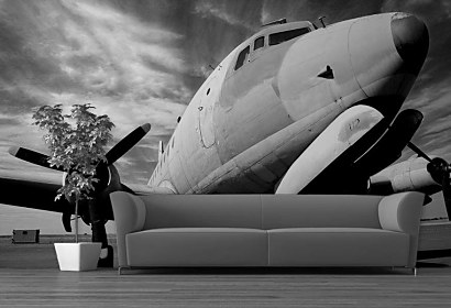 tapety aircraft black white
