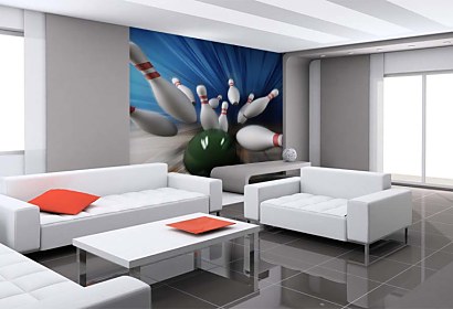 bowling game - fototapeta do interiéru
