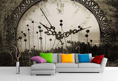 Tapeta Vintage - Clock 4583