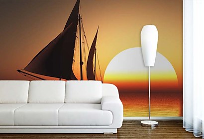 Fototapeta - Boat in Sunset 4034