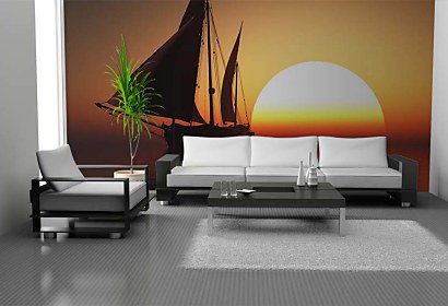 Fototapeta - Boat in Sunset 4034
