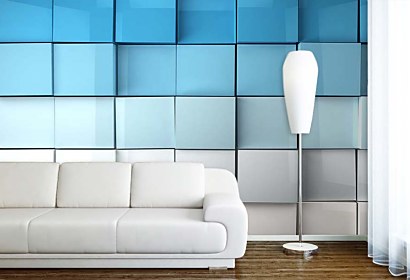fototapeta 3d - blue cubes
