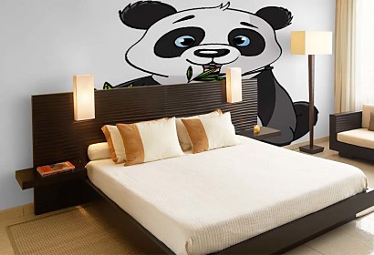 Fototapeta Panda s halúzkou 5818