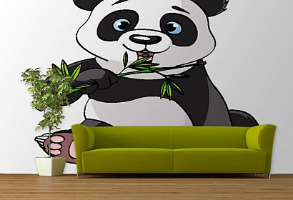 Fototapeta Panda s halúzkou 5818