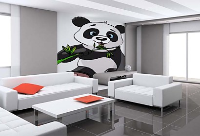 Fototapeta Panda s halúzkou 5818