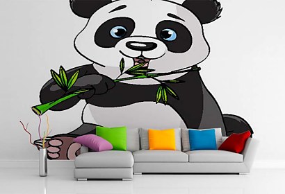 Fototapeta Panda s halúzkou 5818