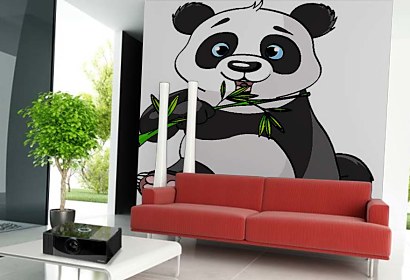 Fototapeta Panda s halúzkou 5818