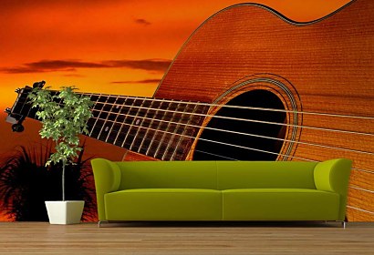 fototapety - hnedá gitara