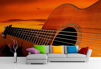 fototapeta hudobné nástroje - gitara