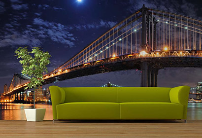 tapeta New York City night Skyline