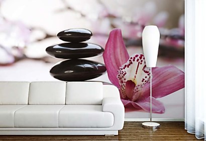 Fototapeta Lily and Therapy Stones 24217