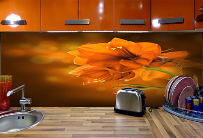 Fototapeta zástena - Oranžová orchidea 4681