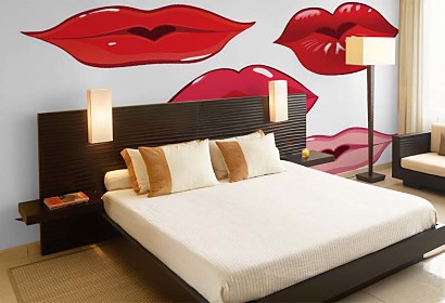 fototapety do spálne - red lips