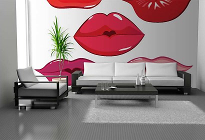 veľkoplošná fototapeta - red lips