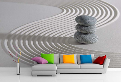 Tapeta Spa stones in sand 29274