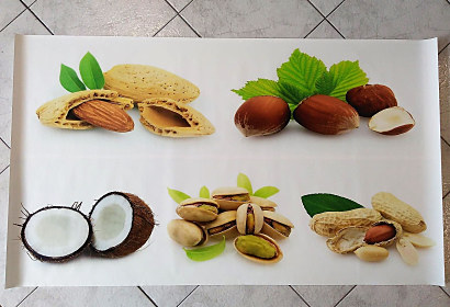 Zľava 60% - Vinylová tapeta Orechy 120x70cm ( 386 )