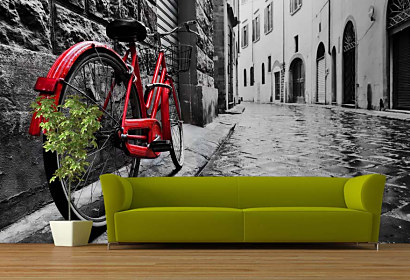 Tapeta Červený bicykel 29414