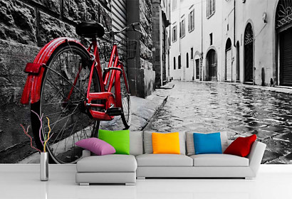 Tapeta Červený bicykel 29414