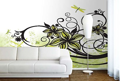 zelené fototapety - art flowers